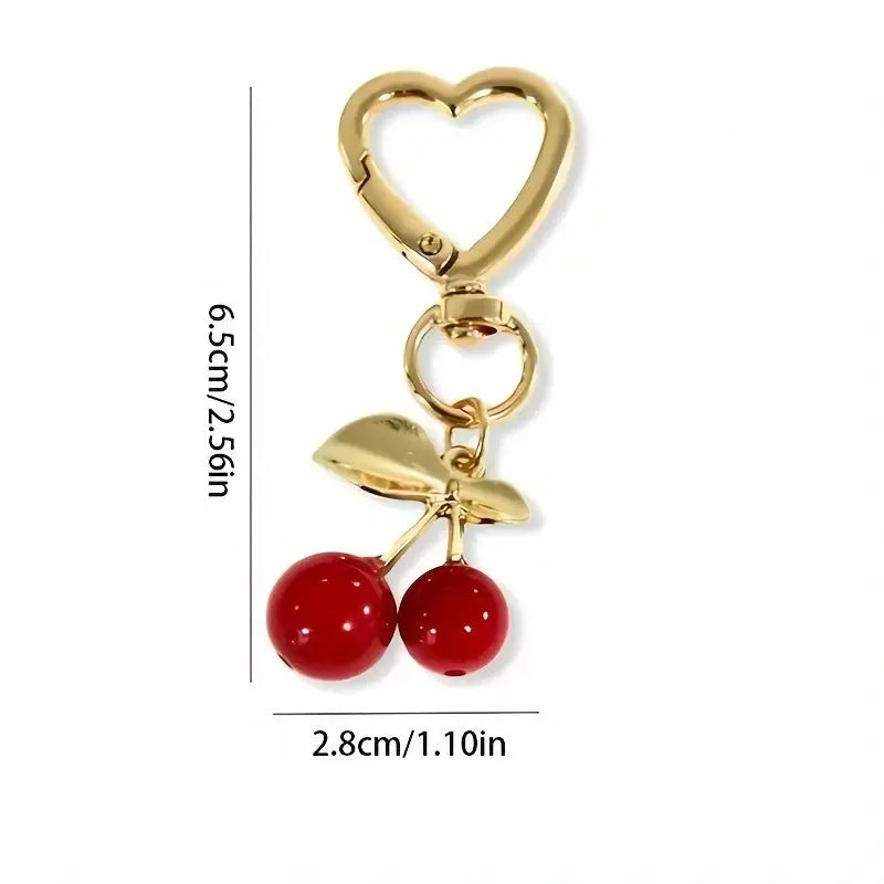 Cherry Blossom Heart Charm for Bags