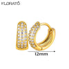 Minimalist CZ Huggie Hoop Earrings