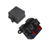 Black waterproof relay and fuse box with ATC/ATO blade holder