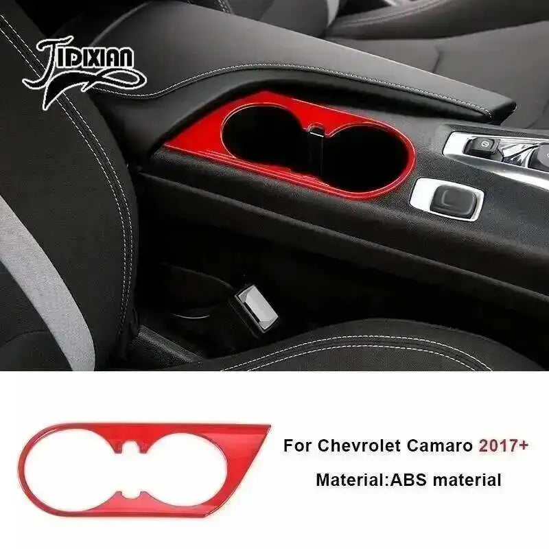 Red ABS material trim kit for Chevrolet Camaro interior and exterior components