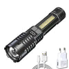 Rechargeable LED Flashlight with LCD Display and Zoom