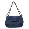 Oxford Denim Tote Bag with Chain Strap