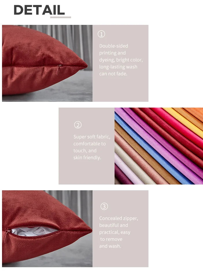Luxurious Velvet Cushion Cover for Cozy Home Décor