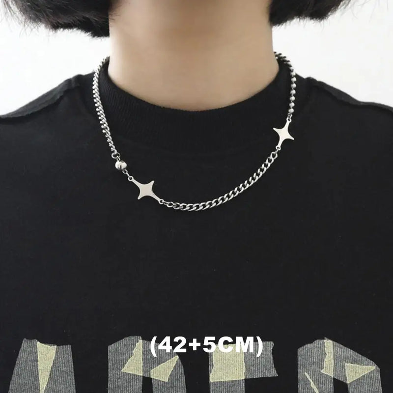 Double-Layer Star Pendant Necklace