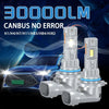 CANbus LED Headlight Bulbs with 6000K Bright White Beam