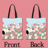 Snoopy Cartoon Canvas Tote Bag – Large Capacity, Foldable & Reusable