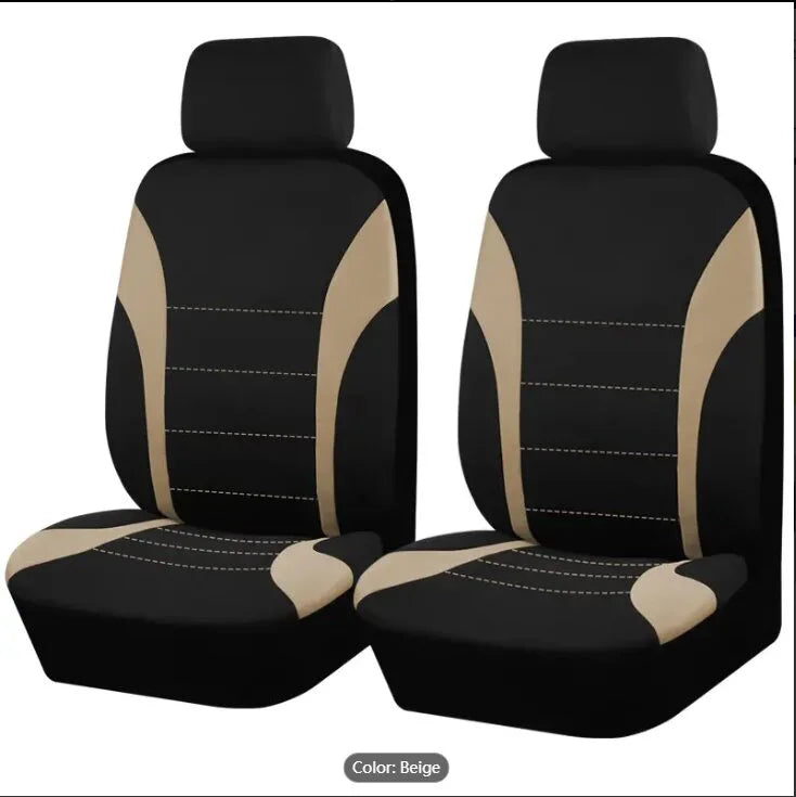 A black memory foam seat cushion with beige accents shown from the side.