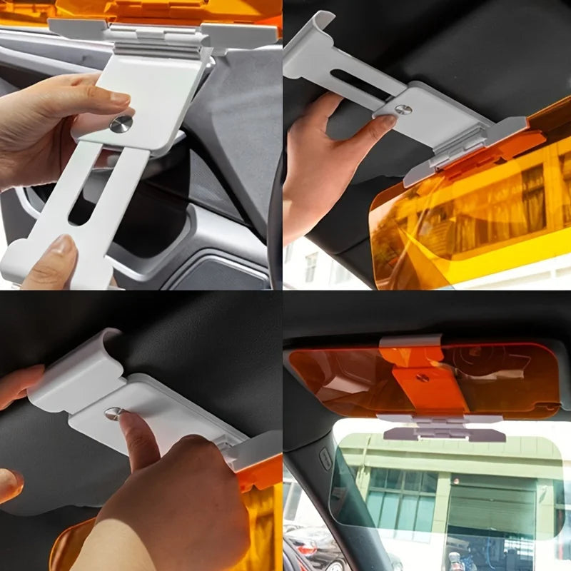 Adjustable Day & Night Anti-Glare Car Sun Visor with Extender
