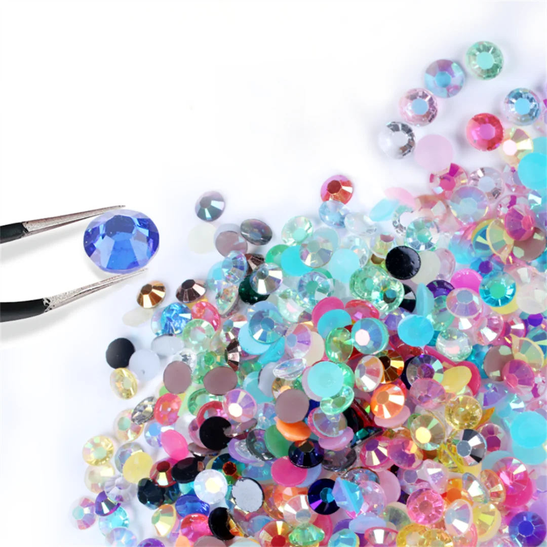 Jelly AB Flatback Resin Rhinestones (2-6mm)