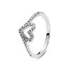 Sterling Silver Heart Ring with Cubic Zirconia