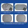 Set of foldable car sun visors including side and rear shades with or without perforations