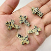 Natural Stone Cross Pendant Charm for Jewelry Making