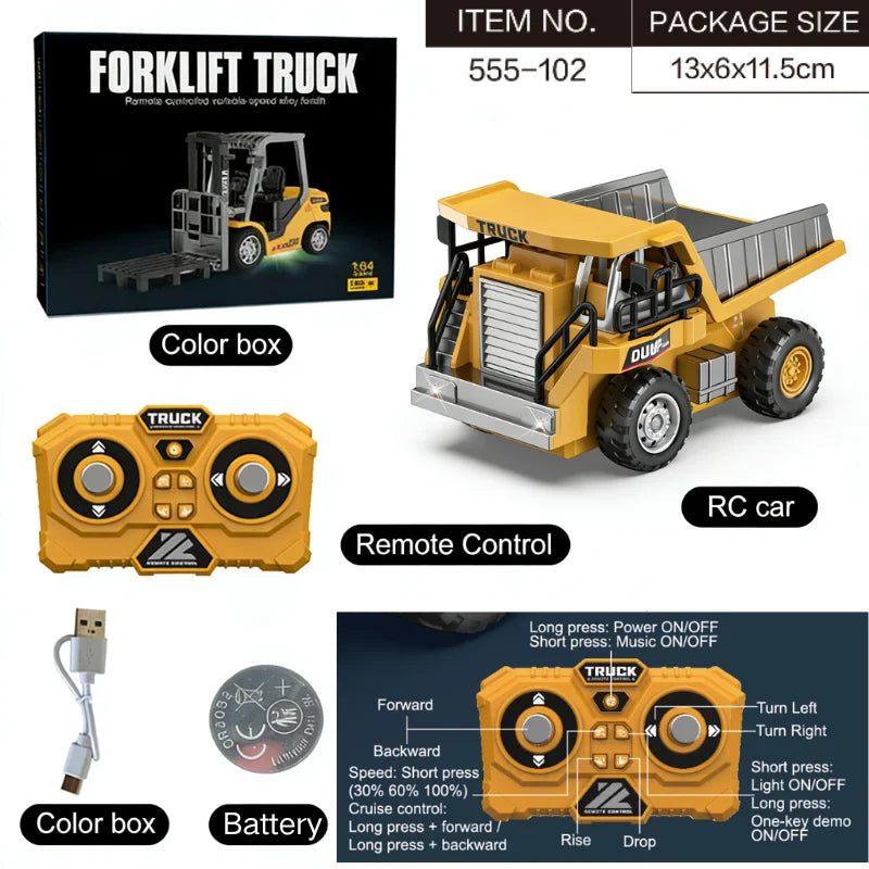 Mini RC Construction Vehicle Set