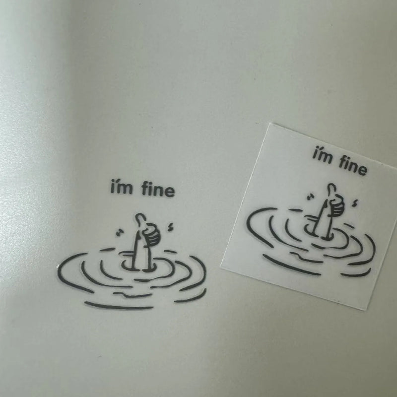 I'M Fine Funny Sarcasm Laptop Stickers