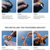Instructions for installing a positioning bracket and repairing broken glass with nano resin.