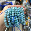 Bracelet en perles de Larimar naturel et cuivre