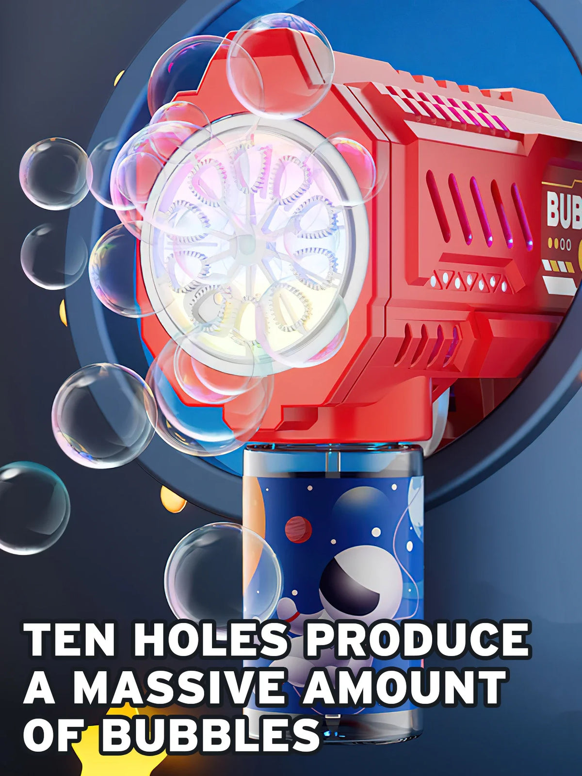 Automatic Bubble Blower Gun with Rocket Launcher