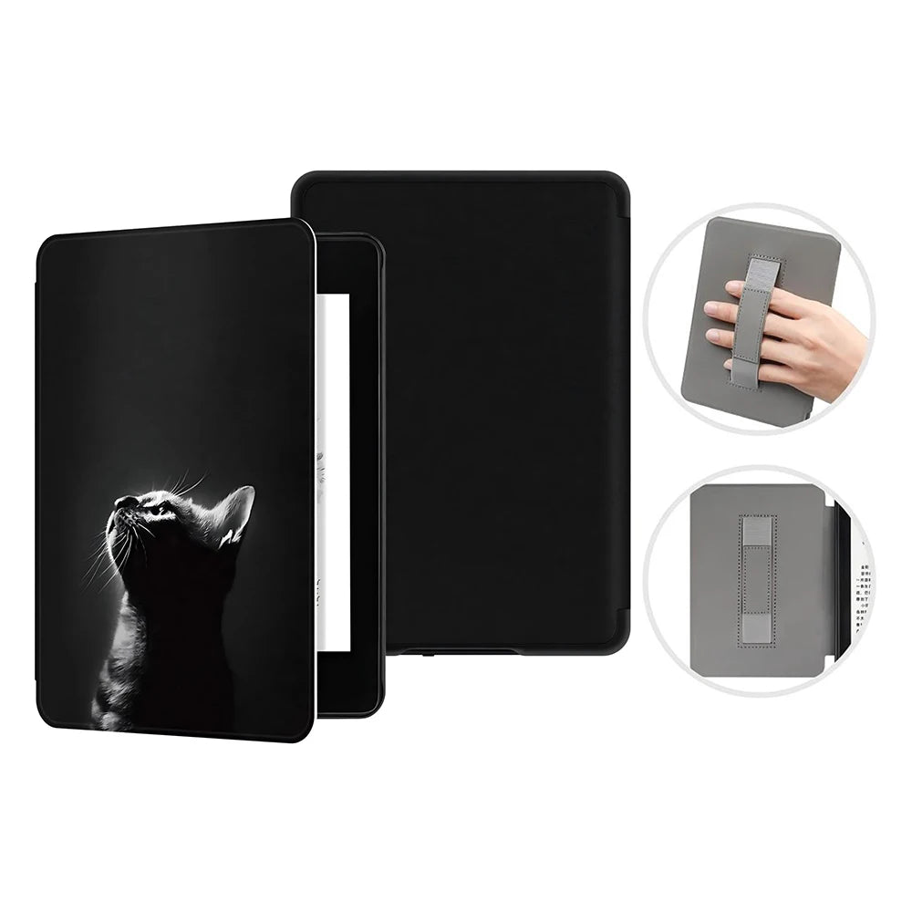Premium Leather Case for Kindle Paperwhite (2024) with Hand Strap & Auto Sleep/Wake
