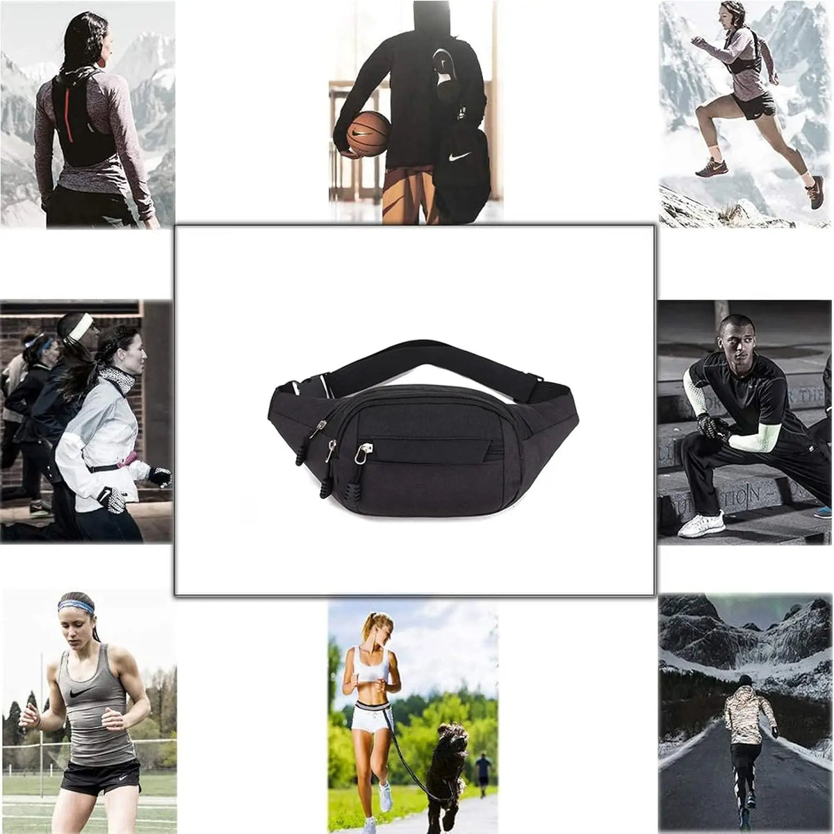 Adjustable Oxford Waist Pack for Running and Outdoor Activities