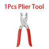 A single pair of silver and red pliers tool for various DIY projects.