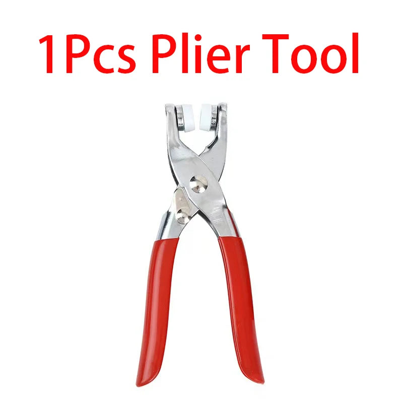 A single pair of silver and red pliers tool for various DIY projects.