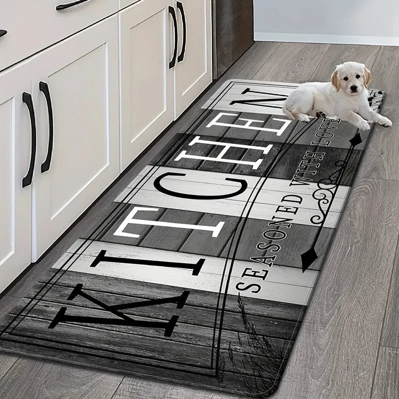 Washable Non-Slip Kitchen Runner Mat for Home Entryway and Laundry