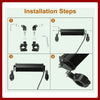 Motorcycle LED Headlight with Light Bar and On-Off Switch