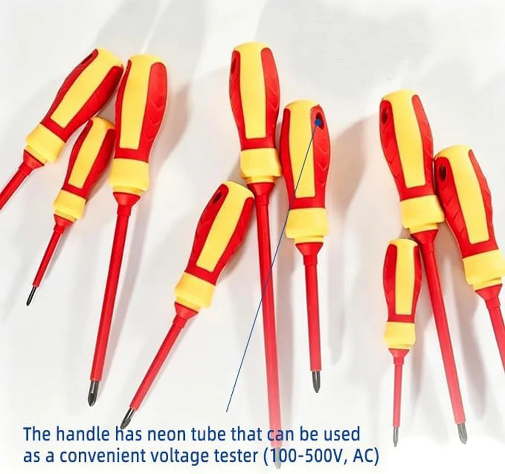 Insulated 1000V Magnetic Screwdriver Set for Electricians