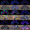 Holographic Folding Hand Fan with UV Glow Effect