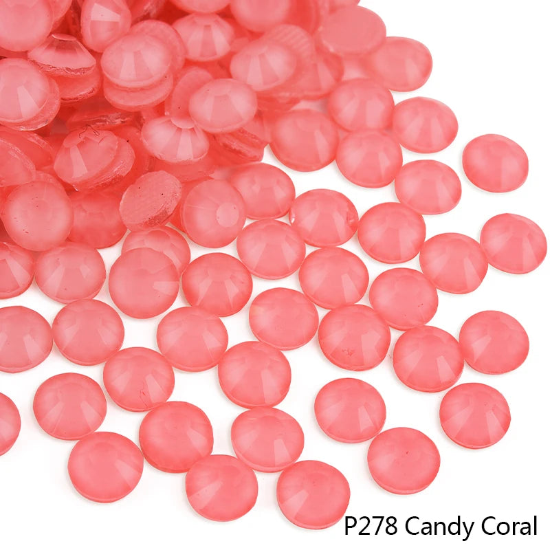 P278 Candy Coral rhinestones in various shades of pink and coral.
