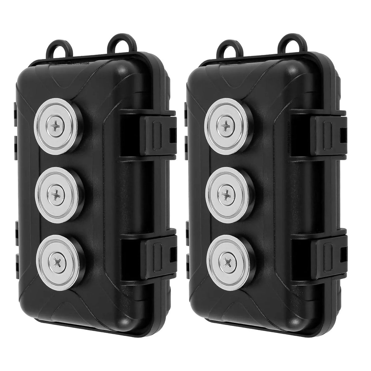 Black magnetic key hider box designed for under-car storage.