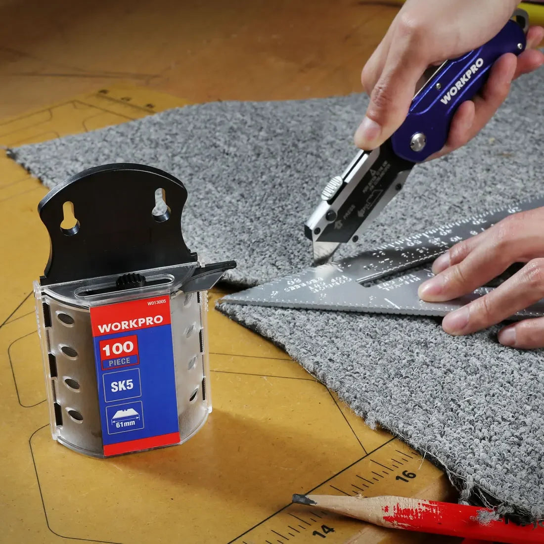 SK5 Steel Utility Knife Blades (T-Shaped, Heavy-Duty)