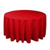 Round Solid Color Polyester Tablecloth for Weddings, Parties & Dining