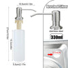 Built-In Kitchen Sink Soap Dispenser with Stainless Steel Pump