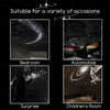 A display of stars and galaxies projected onto a dark surface in various contexts like a bedroom, automobile, surprise, and c