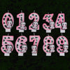 Cow Print Number Candles with Glitter Finish
