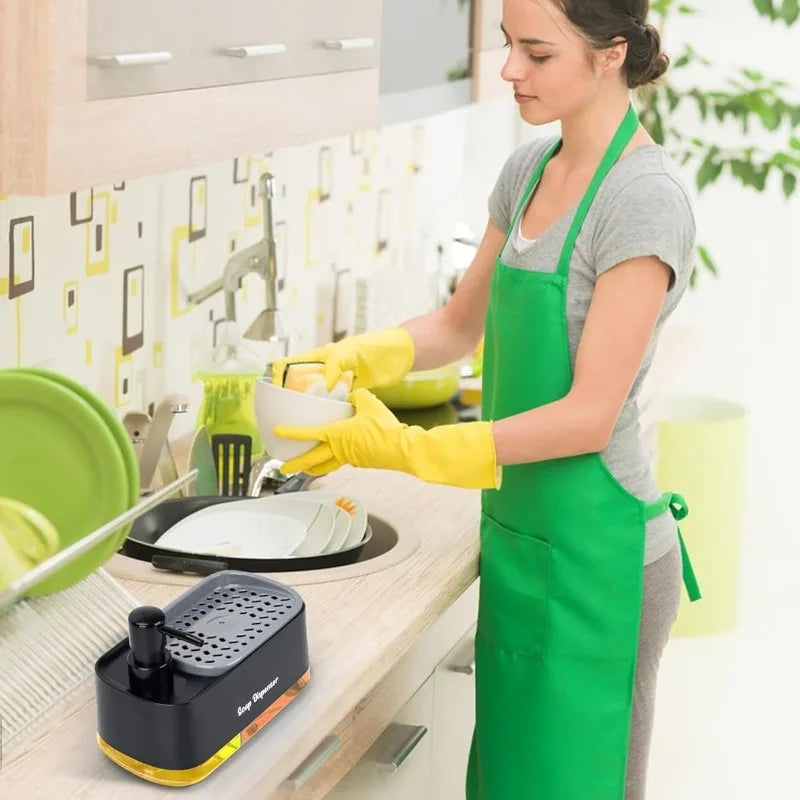 3-in-1 Kitchen Soap Dispenser Set with Sponge Holder