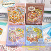 A collection of three material books featuring miniature 3D landscapes and stickers for crafting.