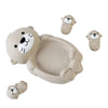 Glow-in-the-Dark Animal Bath Toy Set with Floating Net