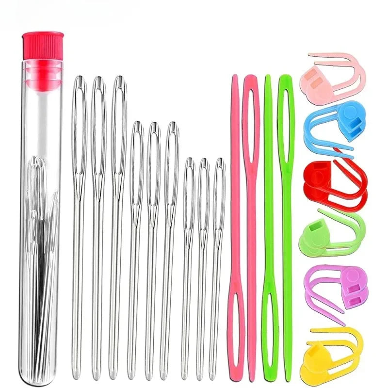 Complete Knitting & Sewing Needle Set with Stitch Markers