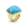 18K Gold Plated Turquoise Statement Ring