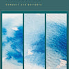 Three watercolor paper textures shown side by side: fine grain, medium grain, and coarse grain.