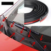 Flexible rubber windshield seal strip installed on a car window, showing its application and structure.
