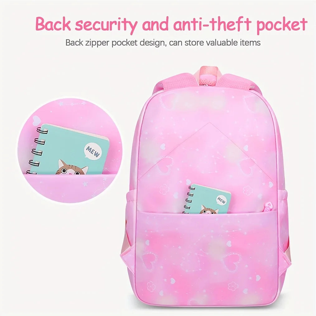 Sweet Cute 3-Piece School Backpack Set for Girls