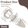 Diagram showing the dimensions of a vintage western belt buckle set, including the belt alloy and buckle.