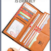 Men's Genuine Leather RFID Blocking Long Wallet with Card Holder