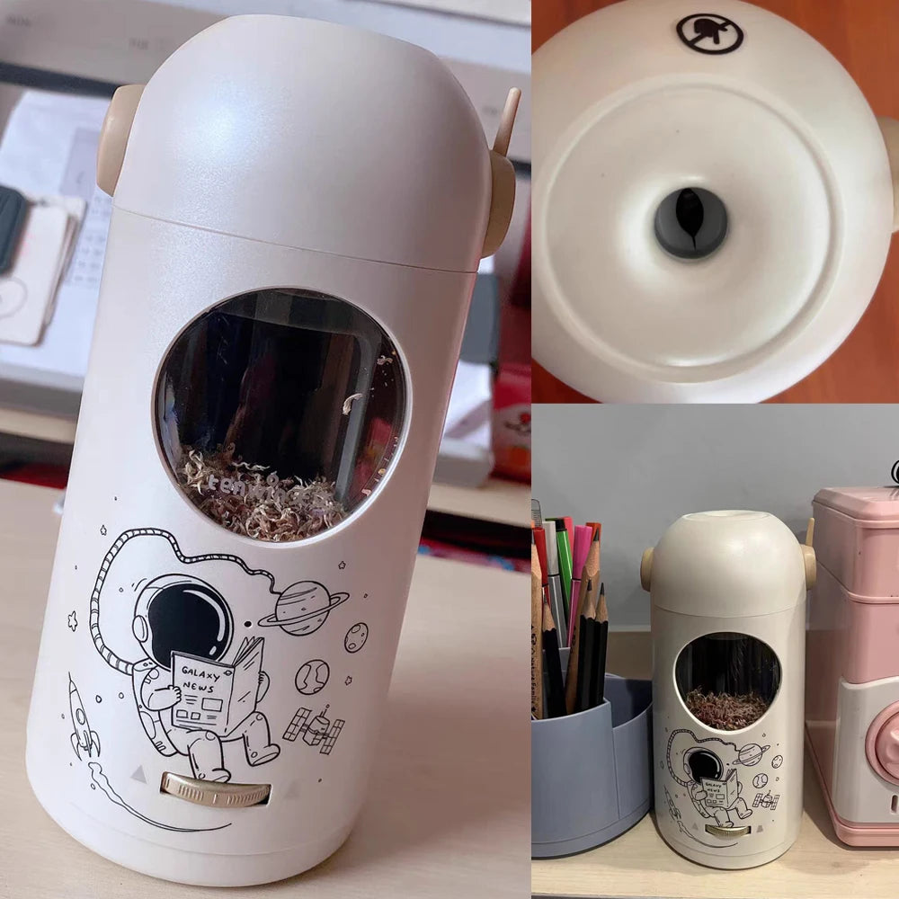 Astronaut Electric Pencil Sharpener with USB-C Charging