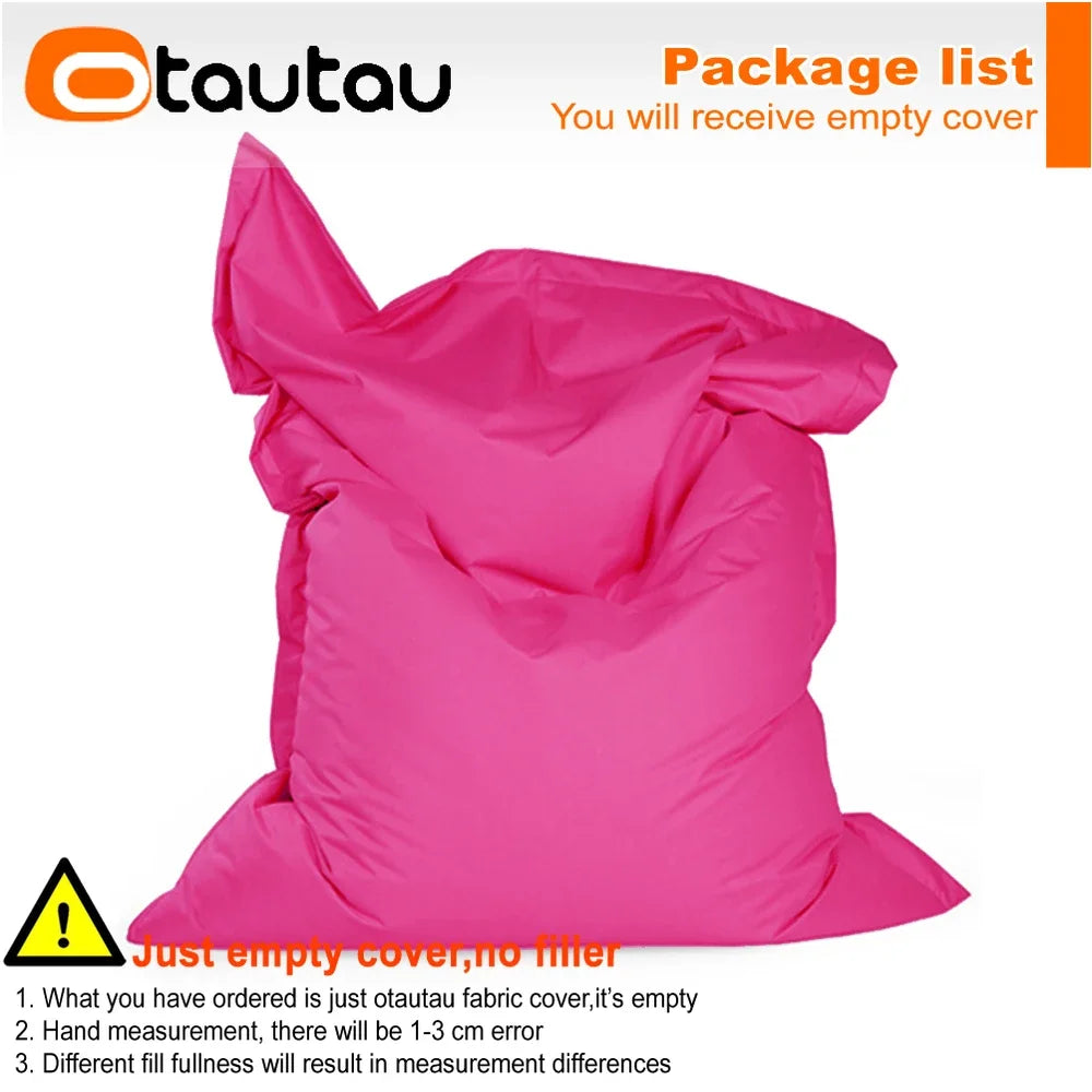 Waterproof Oxford Bean Bag Cover – Large Corner Pouf Shell (Filler Not Included)