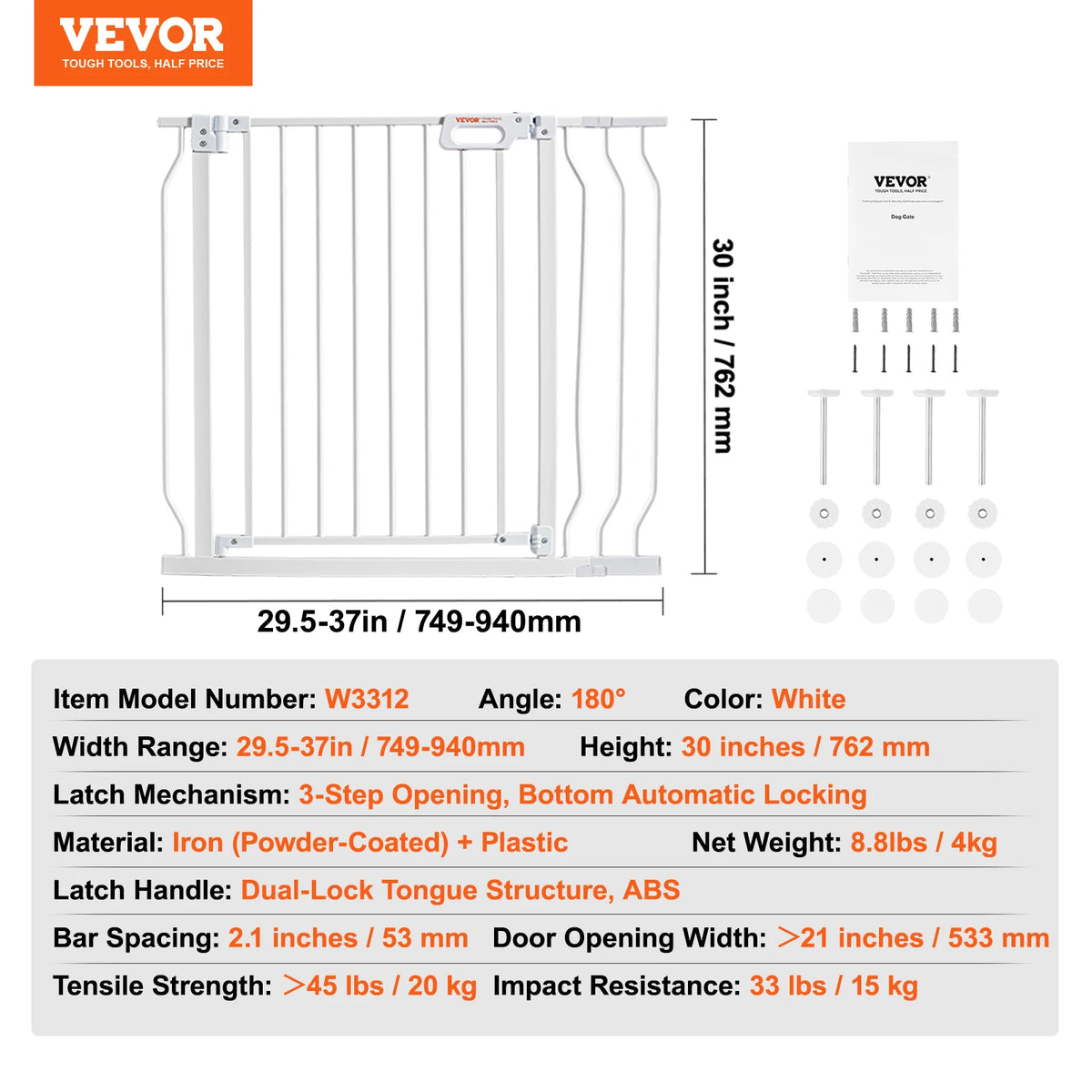 Walk-Through Safety Gate for Babies and Pets