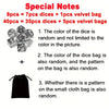 Polyhedral Dice Set with Velvet Pouch